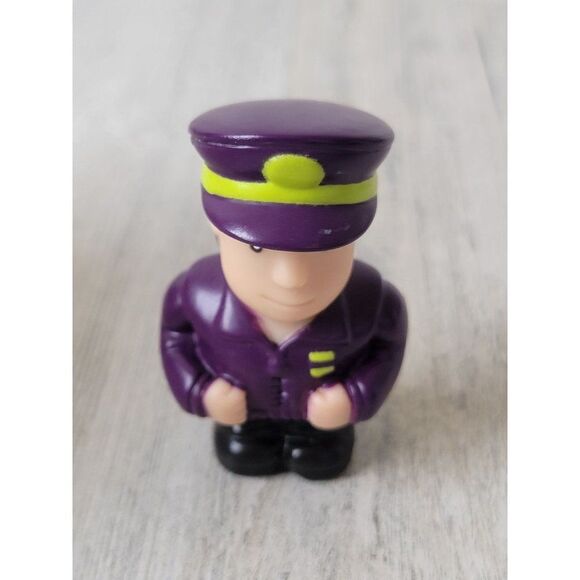 Battat purple conductor construction person doll toy figure - Picture 1 of 4